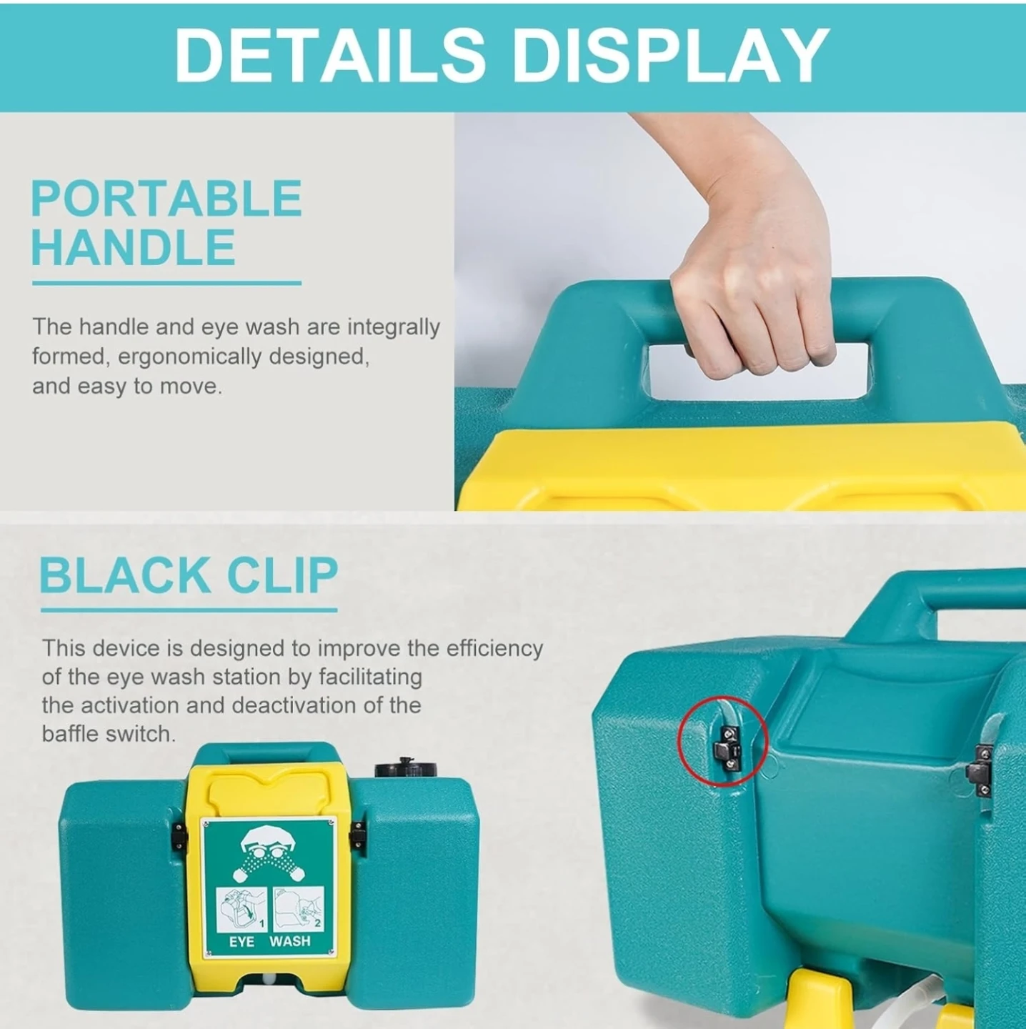 New Gaseiniho 8-Gal Emergency Eye Wash Station Dual Nozzle - photo 4