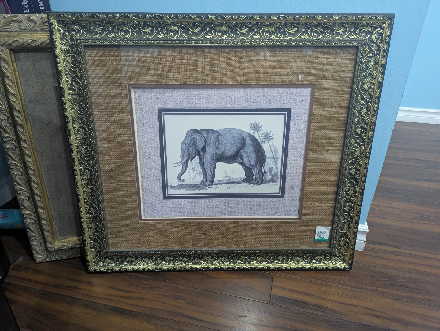 Framed Elephant Print Wall Art - photo 2