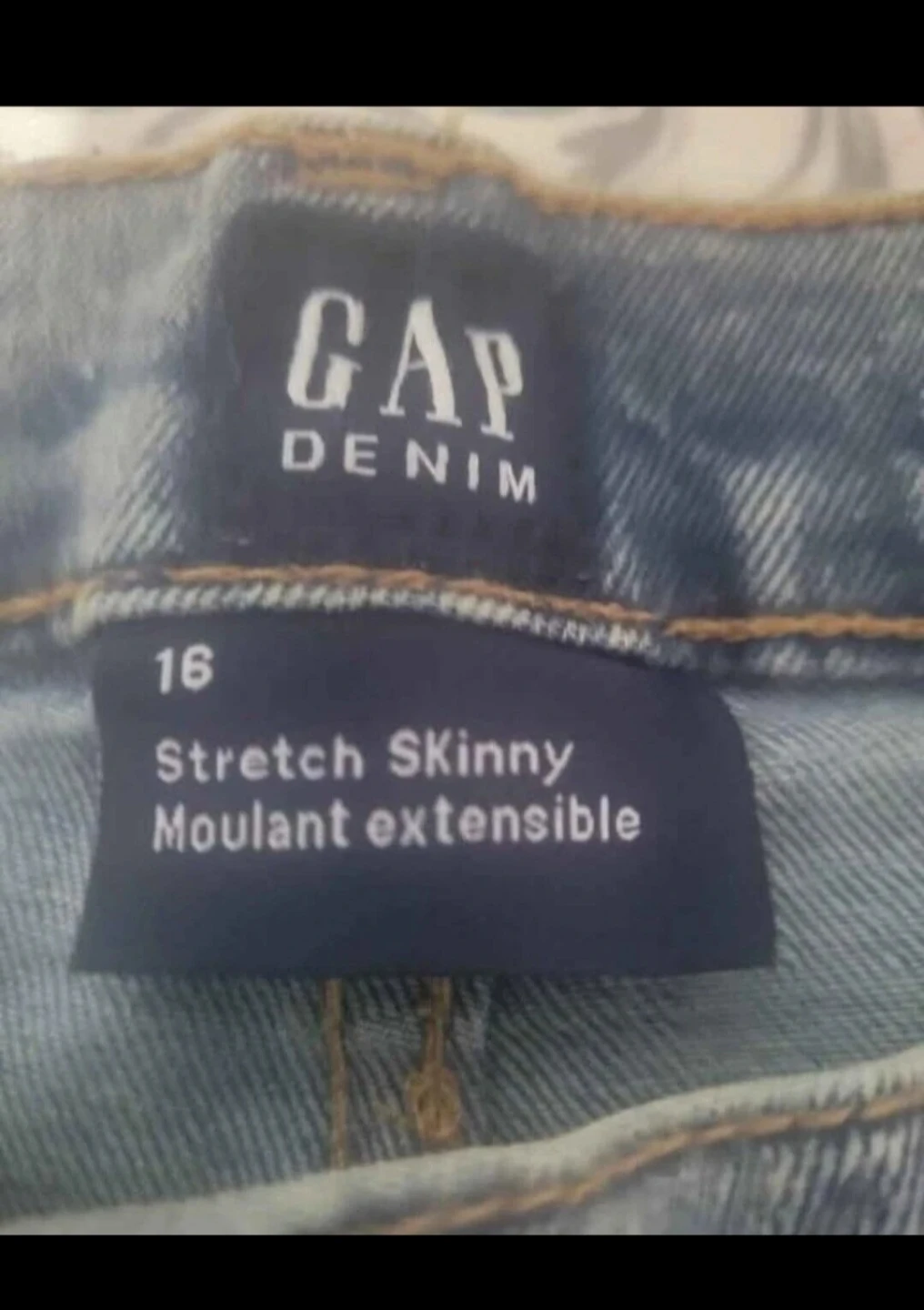GAP Denim Stretch Skinny Jeans Size 16 KIDS - photo 2