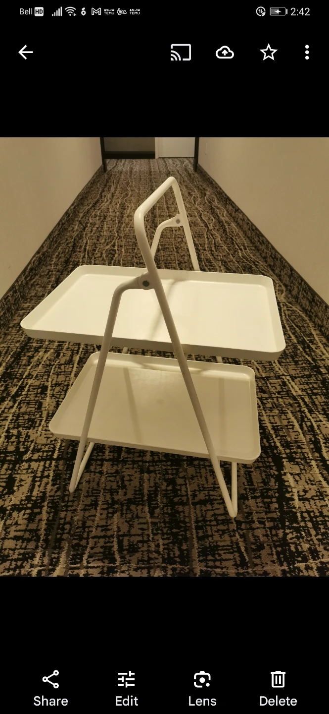 IKEA White Folding Tray Table - photo 5