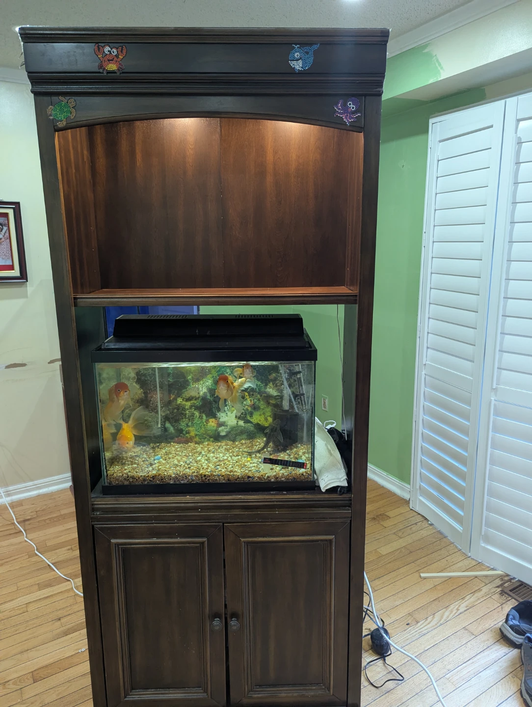 Wooden Aquarium Stand with Tank - photo 5
