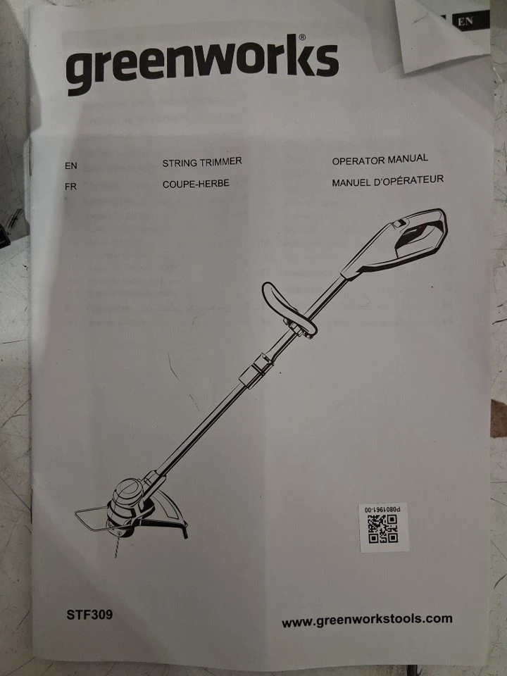 Greenworks STF309 40V String Trimmer - photo 3