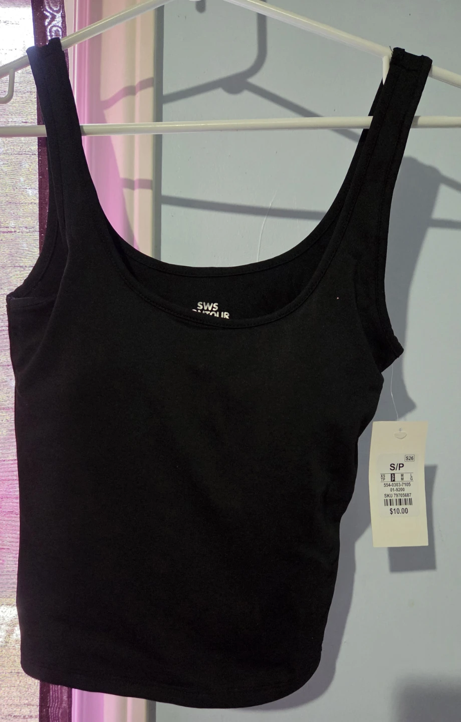 SWS Contour Black Tank Top