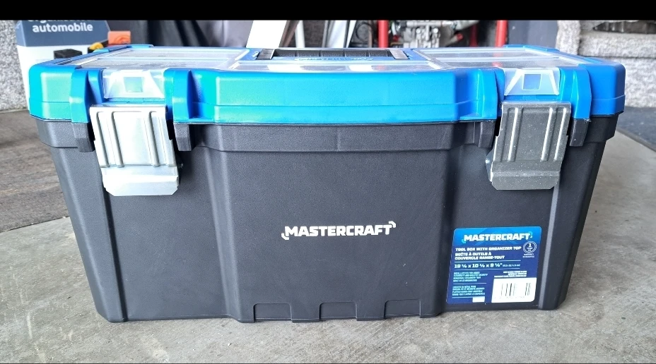 Mastercraft Tool Box with Organizer Top 19 1/2"