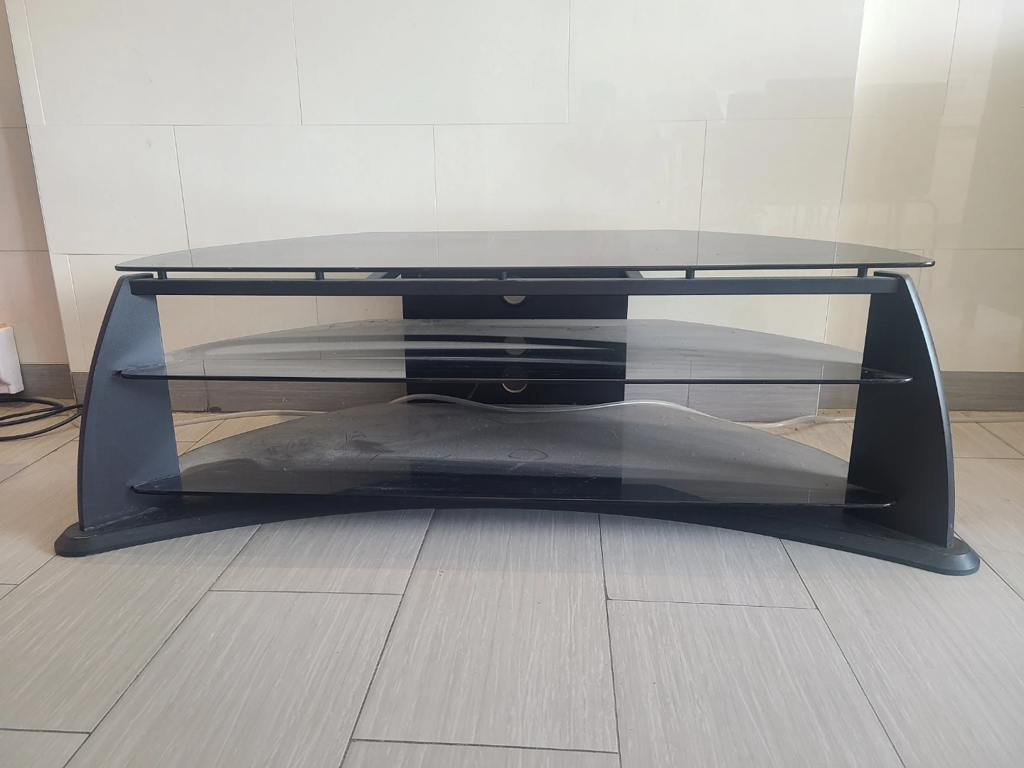 Black Glass TV Stand - photo 3