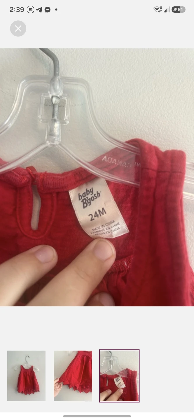 Baby Byosh Red Dress - 24 Months - photo 3