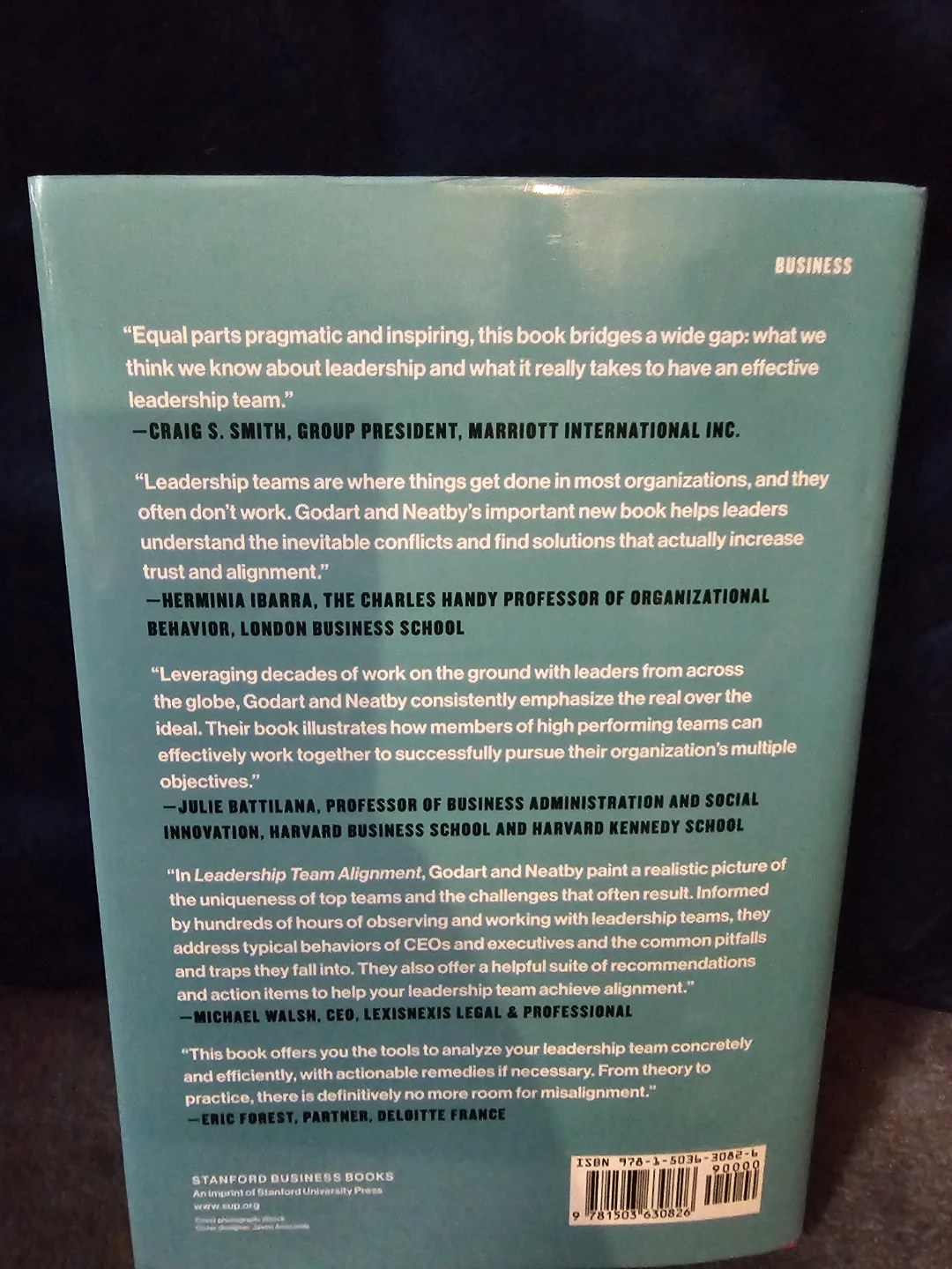 Leadership Team Alignment Hardcover Signed Author Jacques Neatby - photo 3