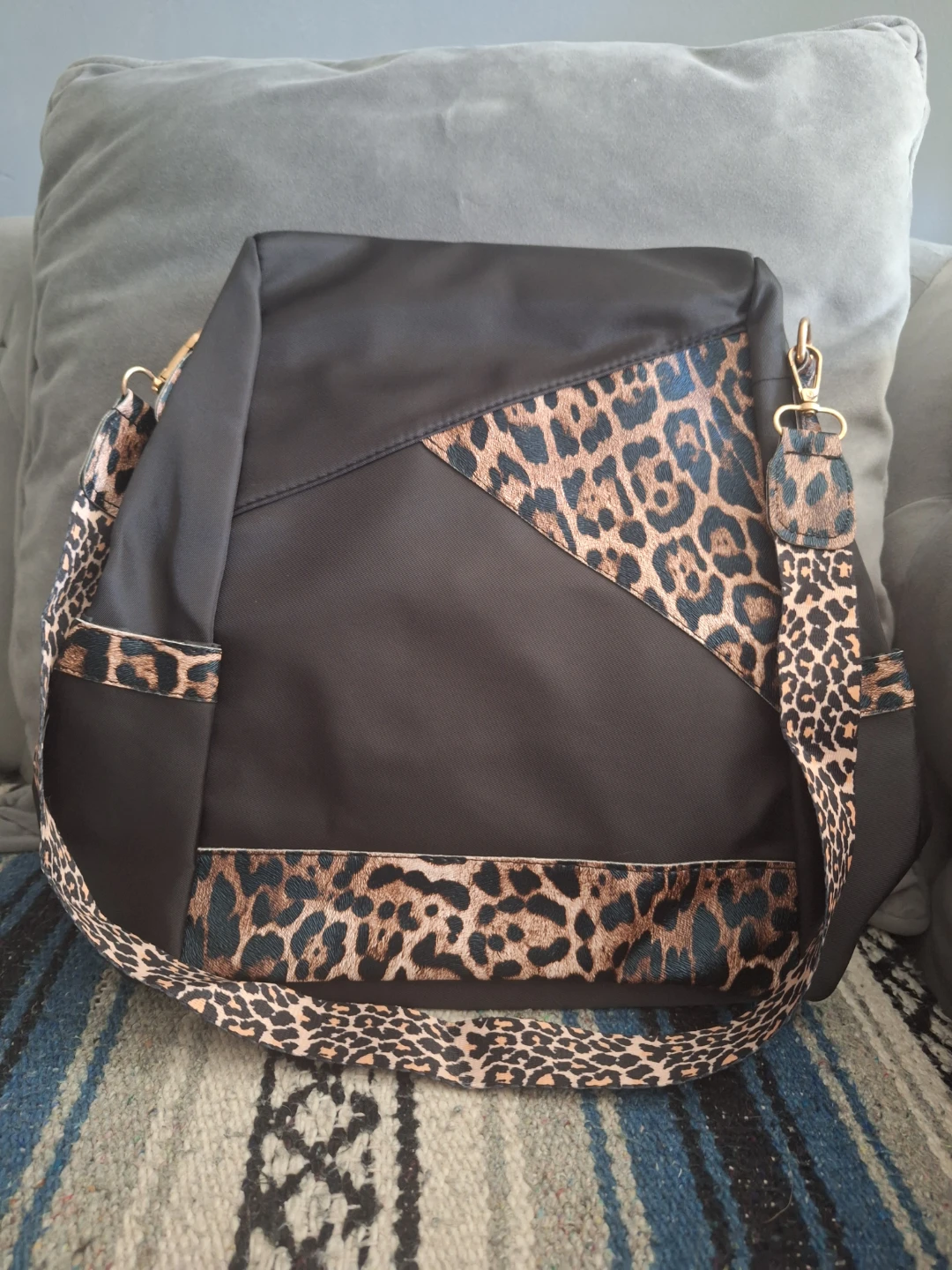 Women's Brown Leopard Print Backpack - photo 5