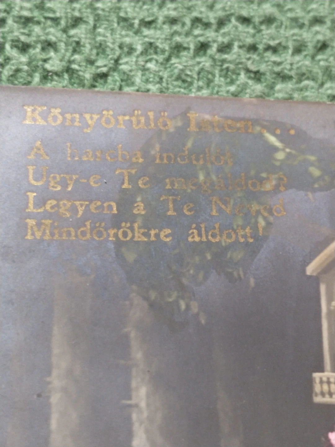 Sentimental 1916 WWI Hungarian Soldier Praying Postcard - photo 3