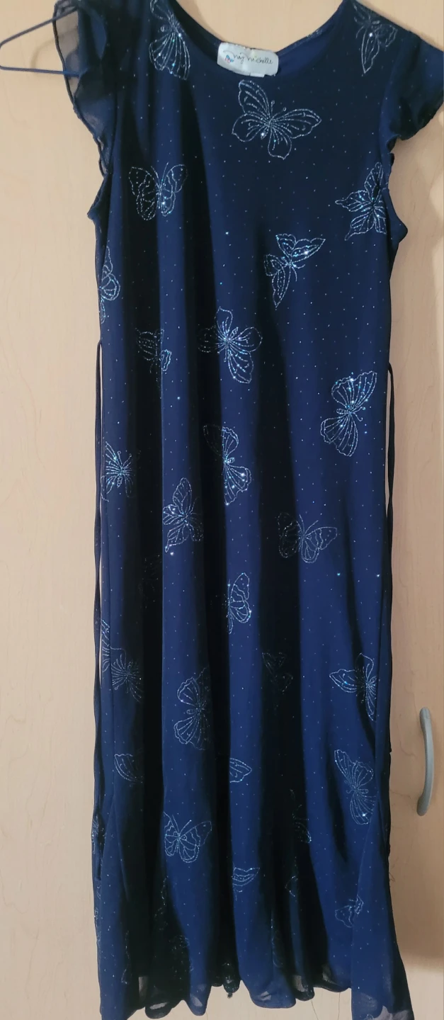 Girls size 12 dress with sparkly butterflys