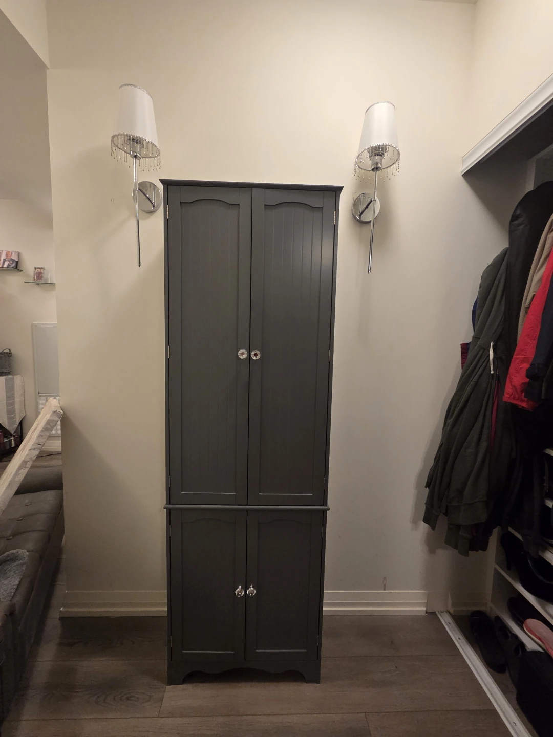 Grey Tall Storage Cabinet - photo 3
