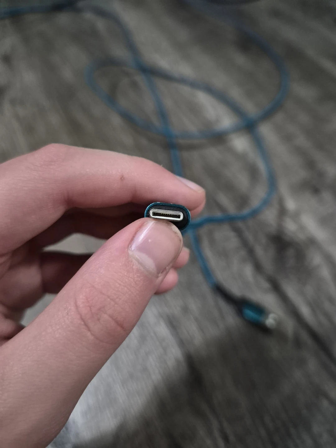 Teal USB-C Braided Charging Cable - photo 2