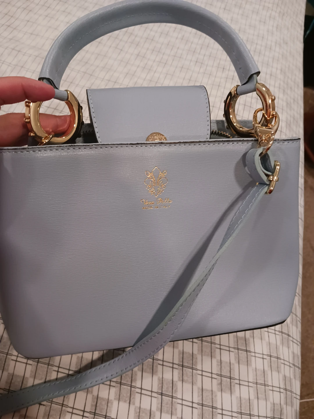 Vera Pelle Light Blue Handbag - photo 4