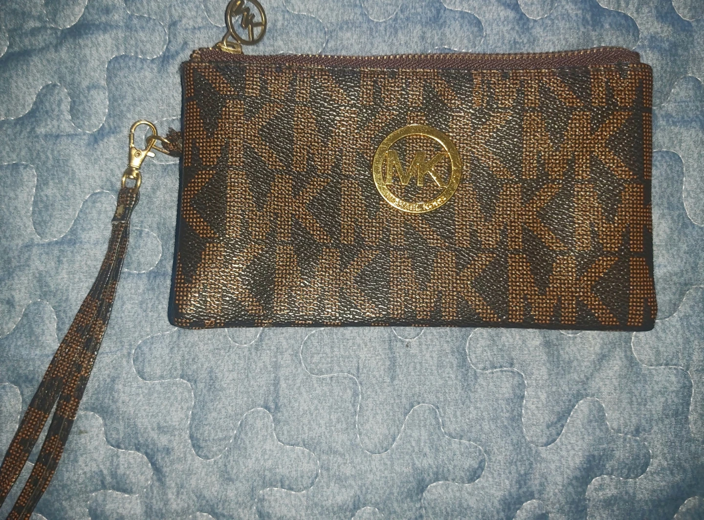 Michael Kors Brown Monogram Wristlet