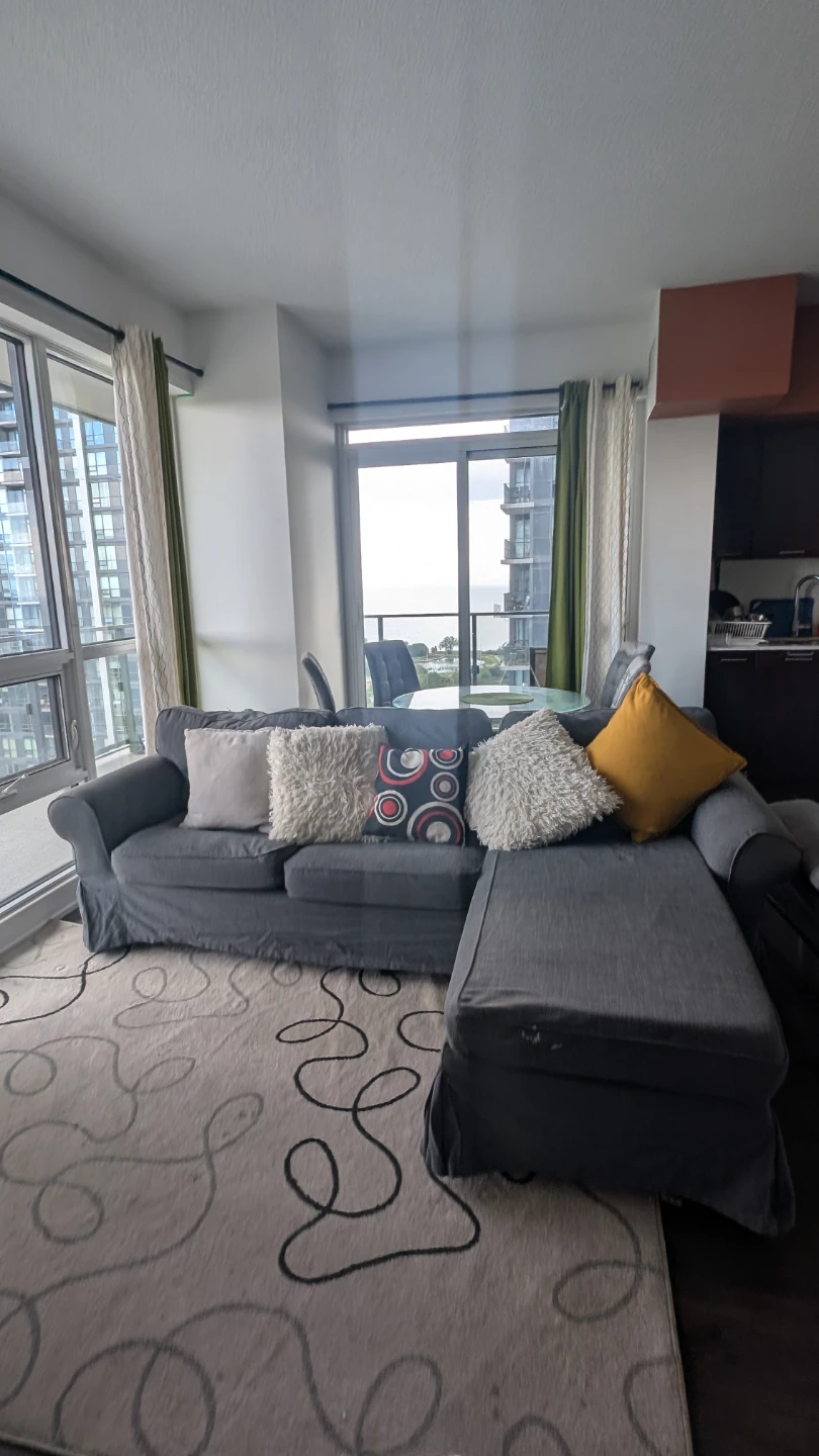 Ikea Gray Fabric Sectional Sofa/couch