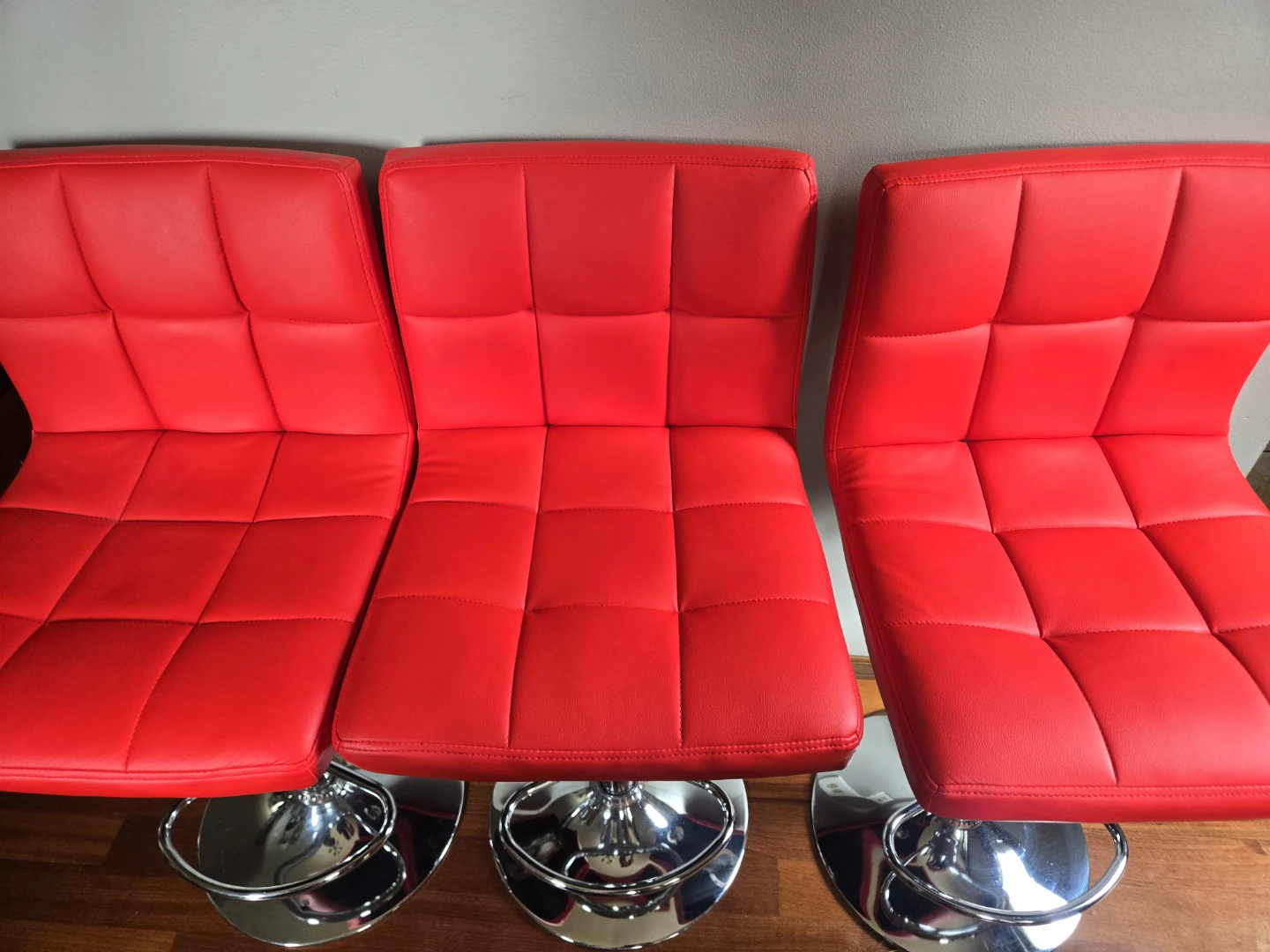 Red Bar Stools (Set of 3) - photo 2