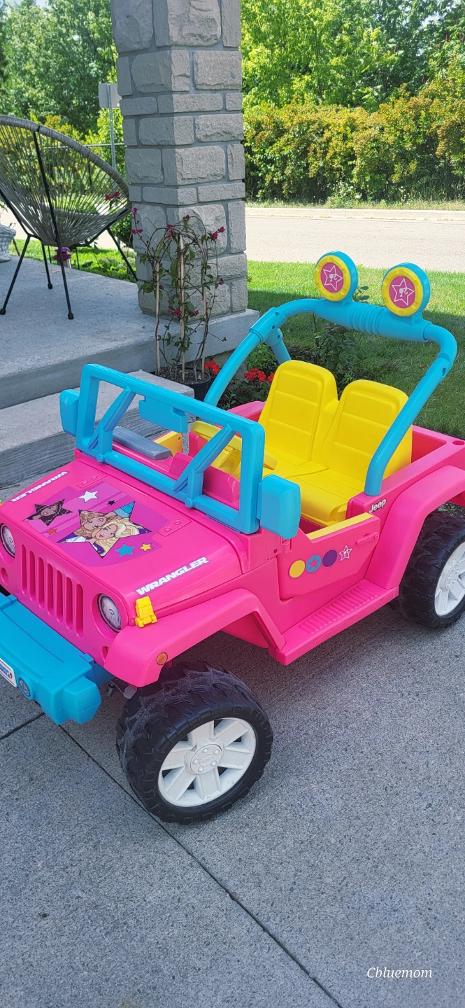 Power Wheels Barbie Jeep Wrangler Ride-On Toy - Pink