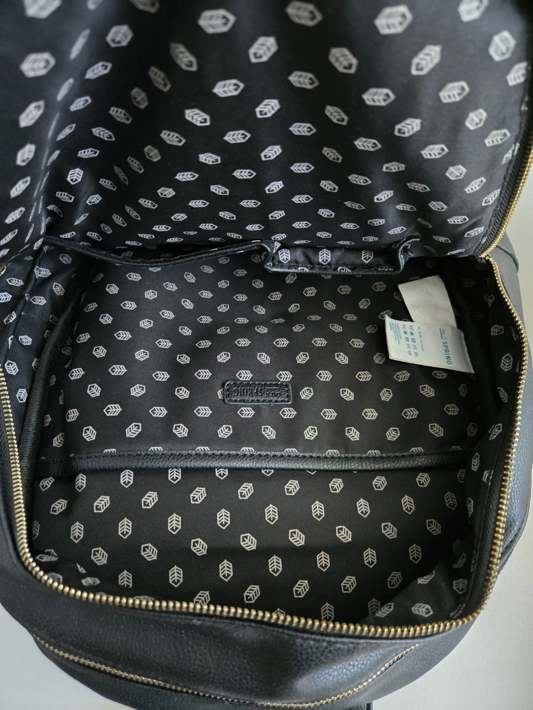 Black Faux Leather Backpack - photo 3