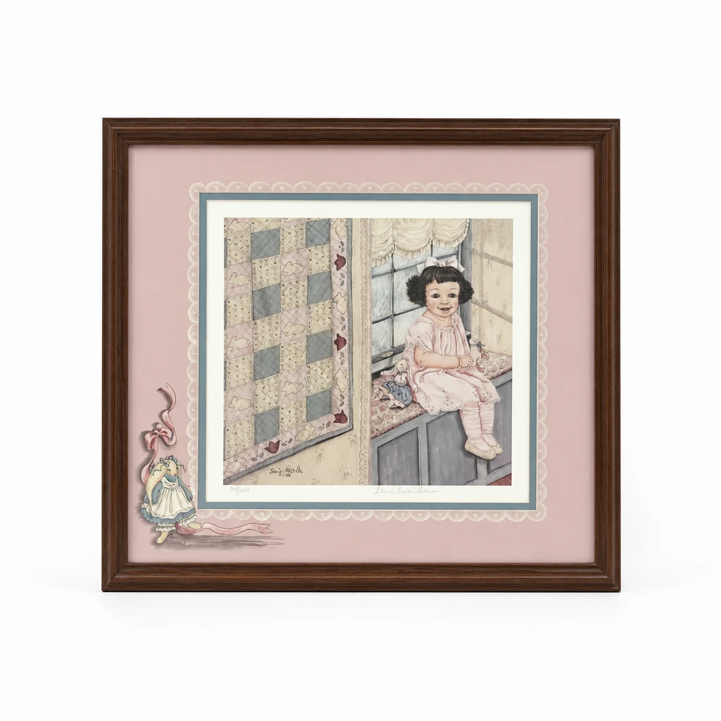 Jackee Nottke "Little Miss Muffet" Print 34/450 Framed 1989