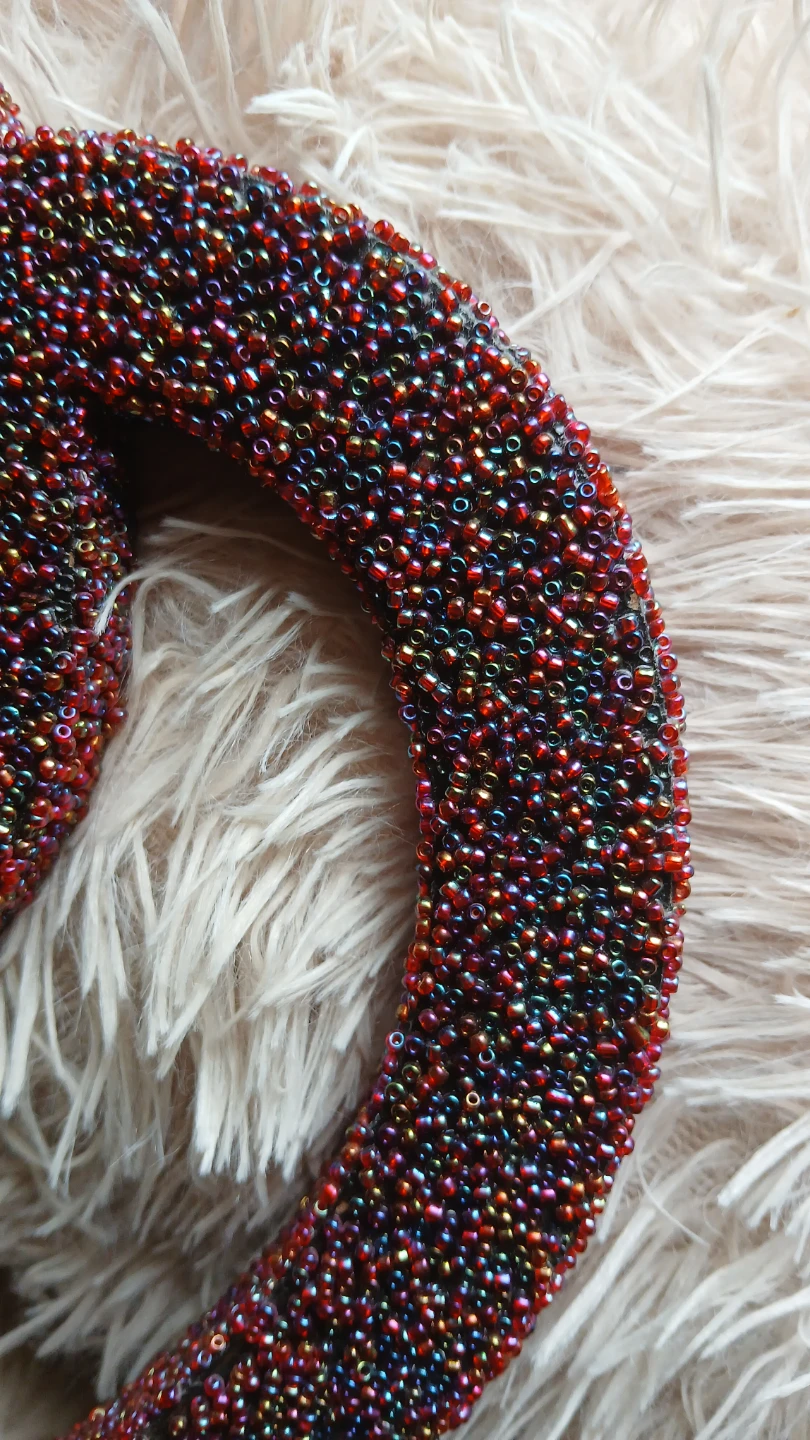 Beaded Heart Sculpture with Stand - photo 2