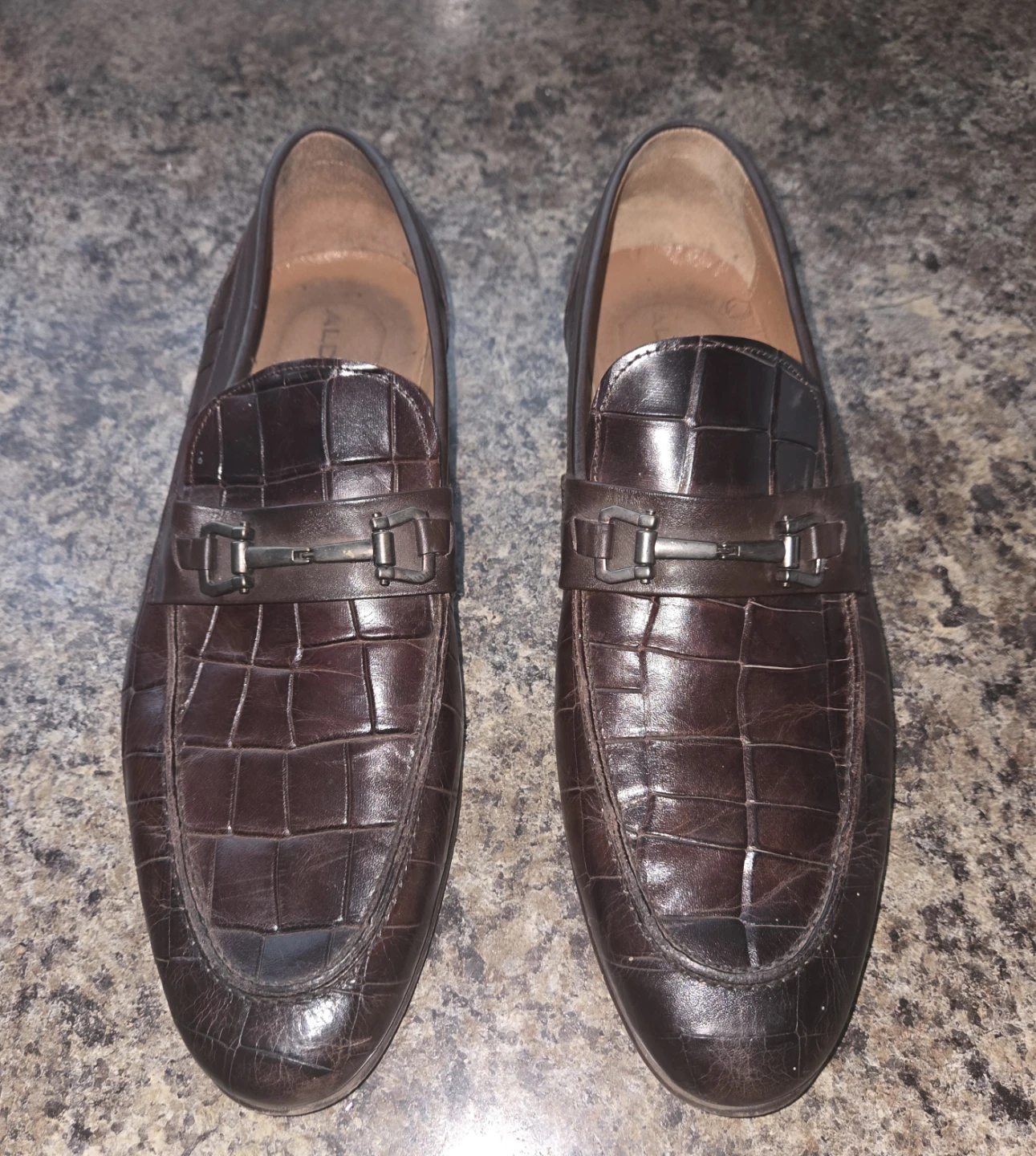 ALDO Brown Croc Loafer Shoes