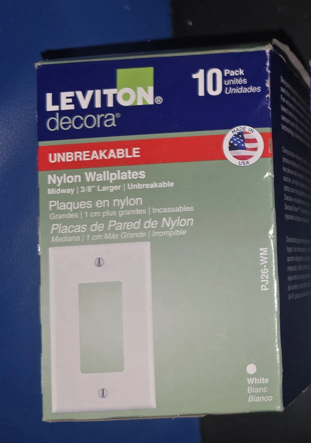 Leviton Decora Unbreakable Nylon Wallplates (10 Pack)