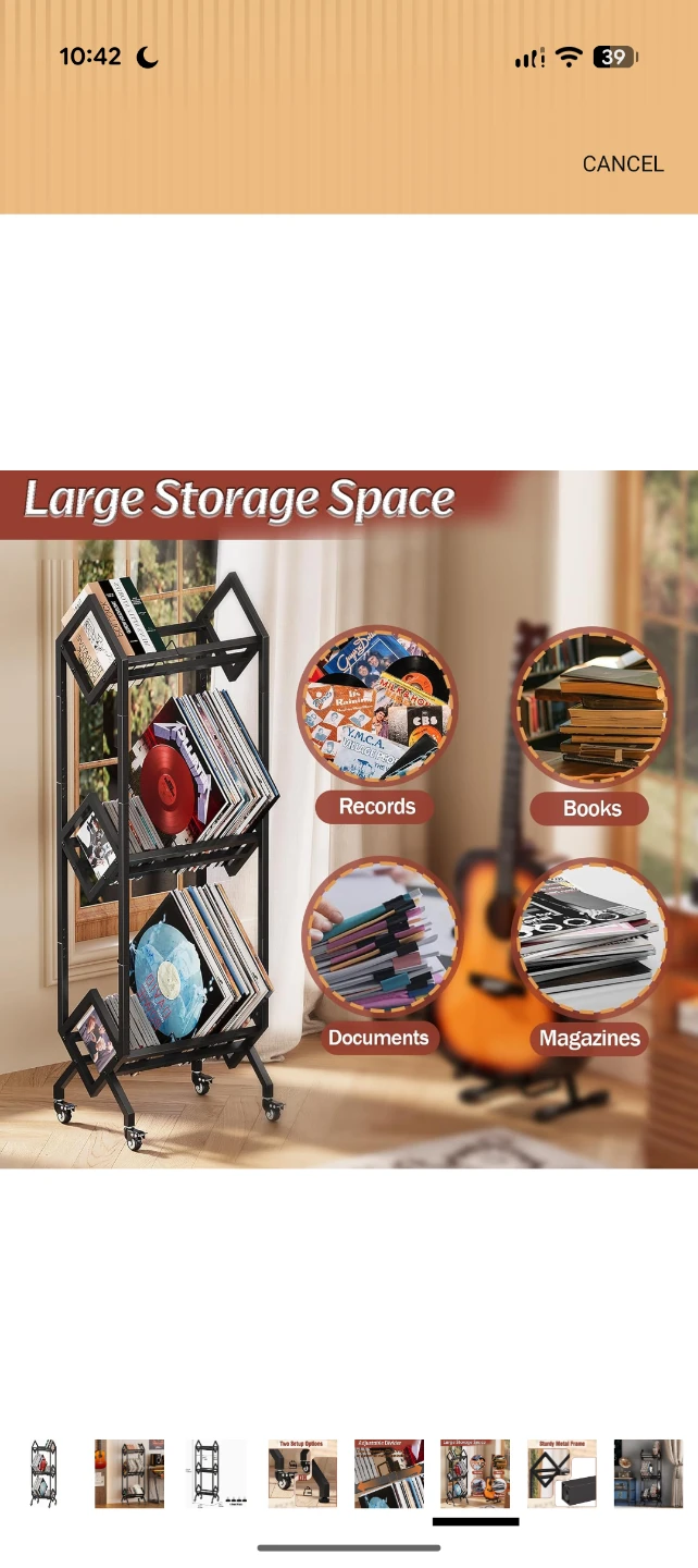 3-Tier Rolling Storage Shelf - photo 2