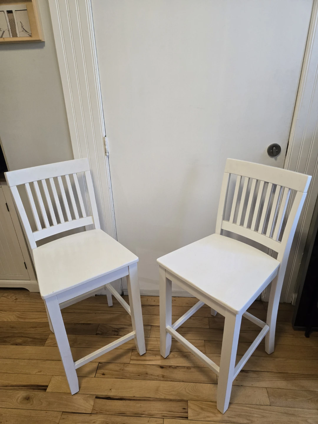 White Bar Stools - Set of 2 - photo 4