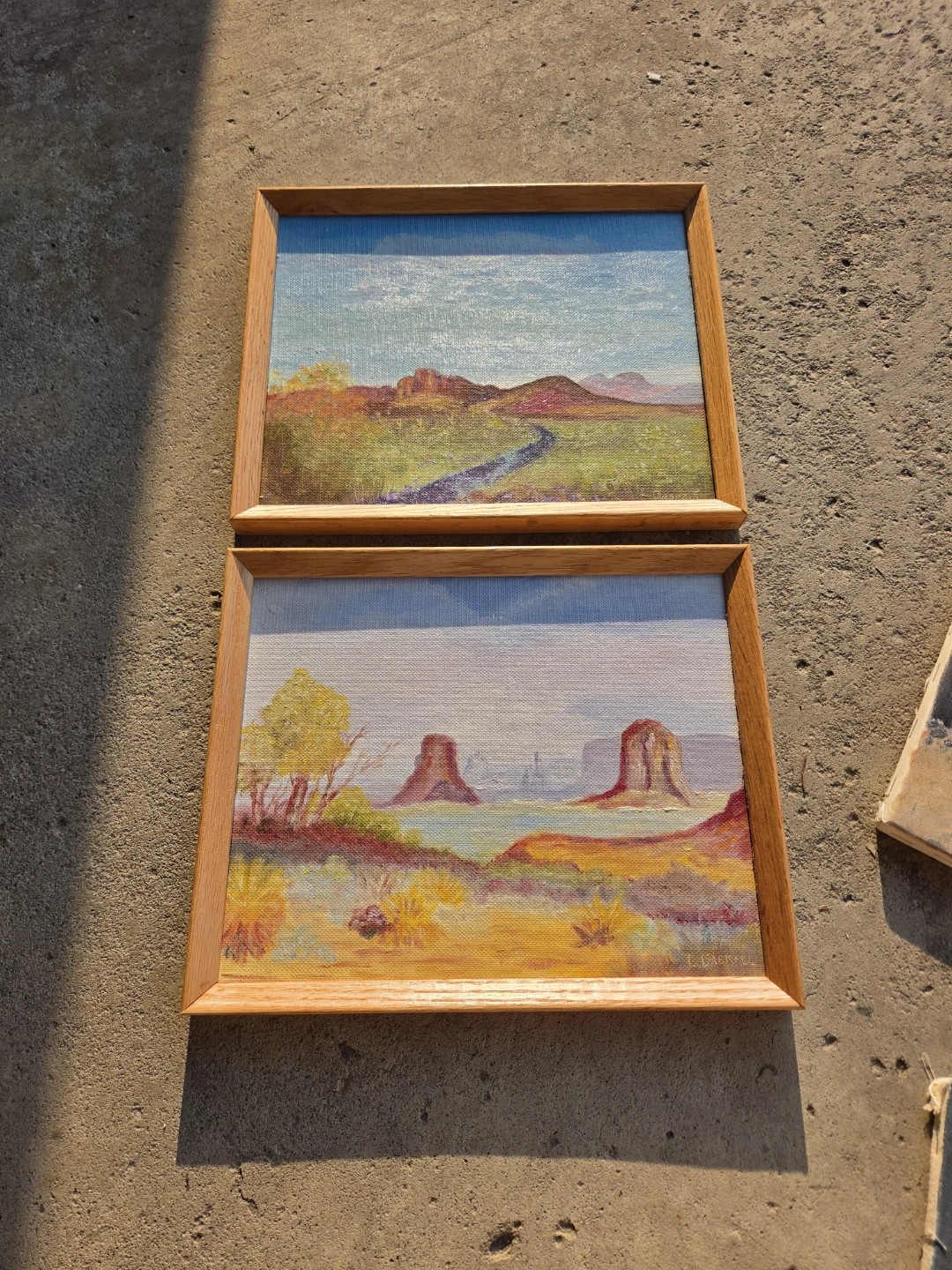 Two Framed Landscape Paintings