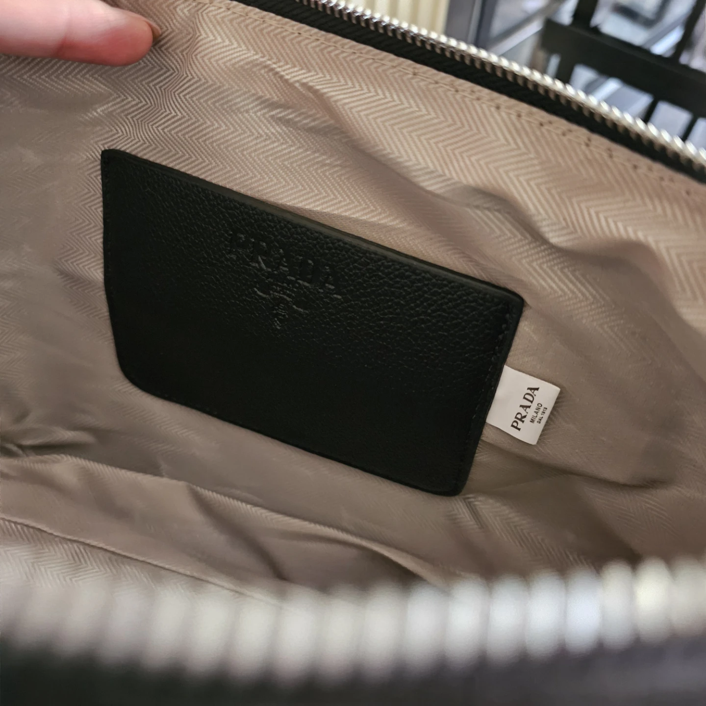 Prada Black Leather Top Handle Bag - photo 2