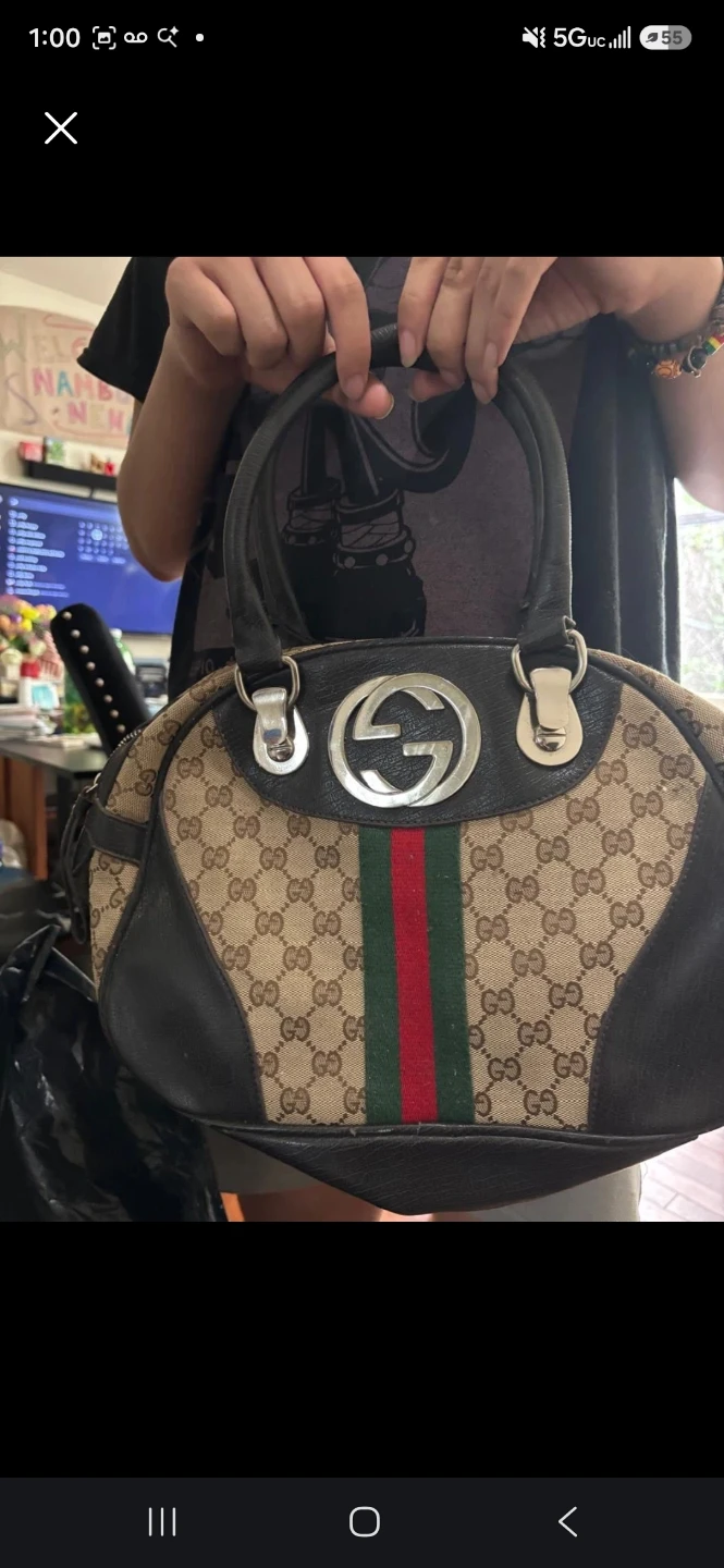 Gucci Monogram Canvas Dome Bag
