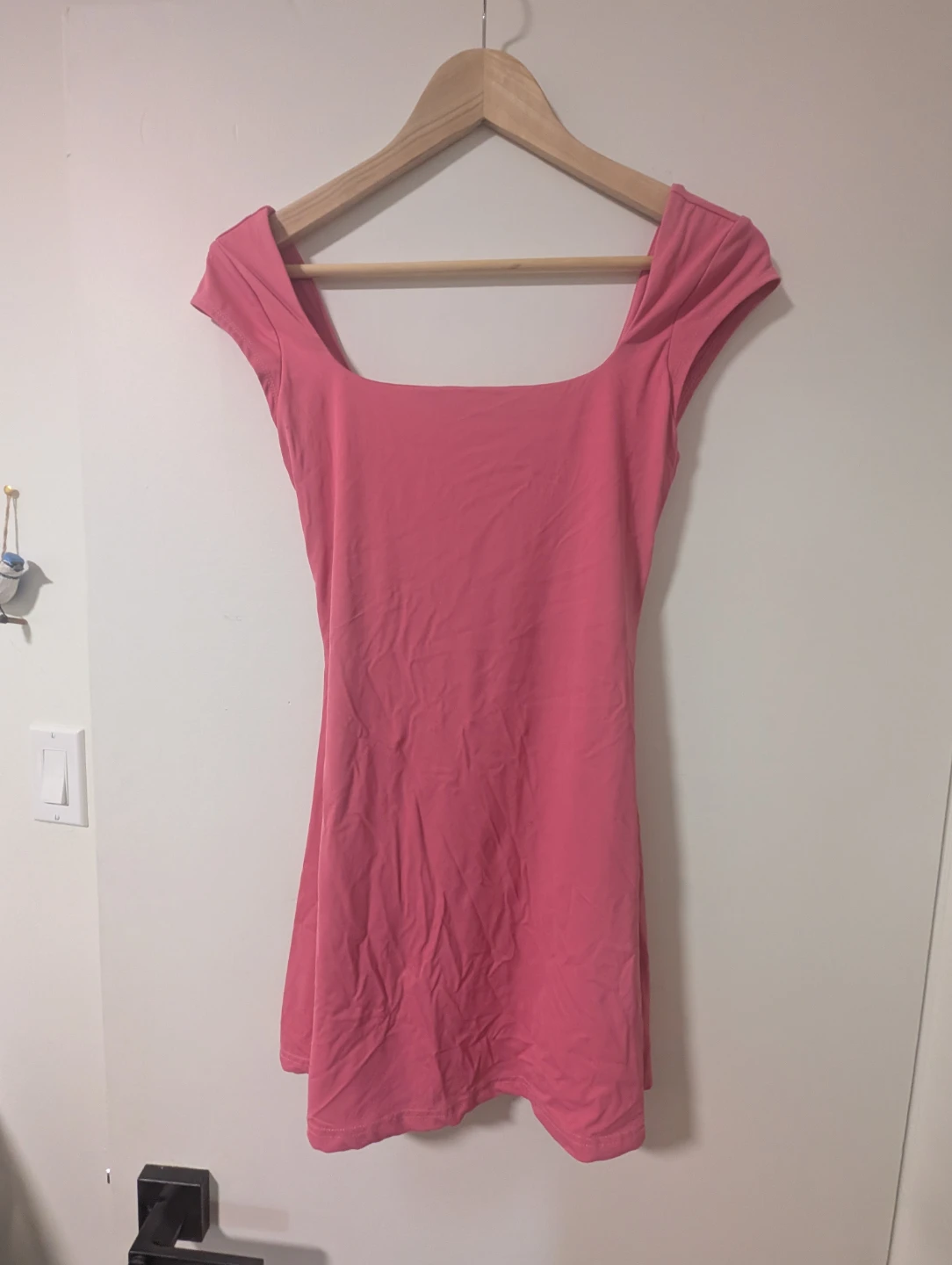 Pink mini dress with tie back