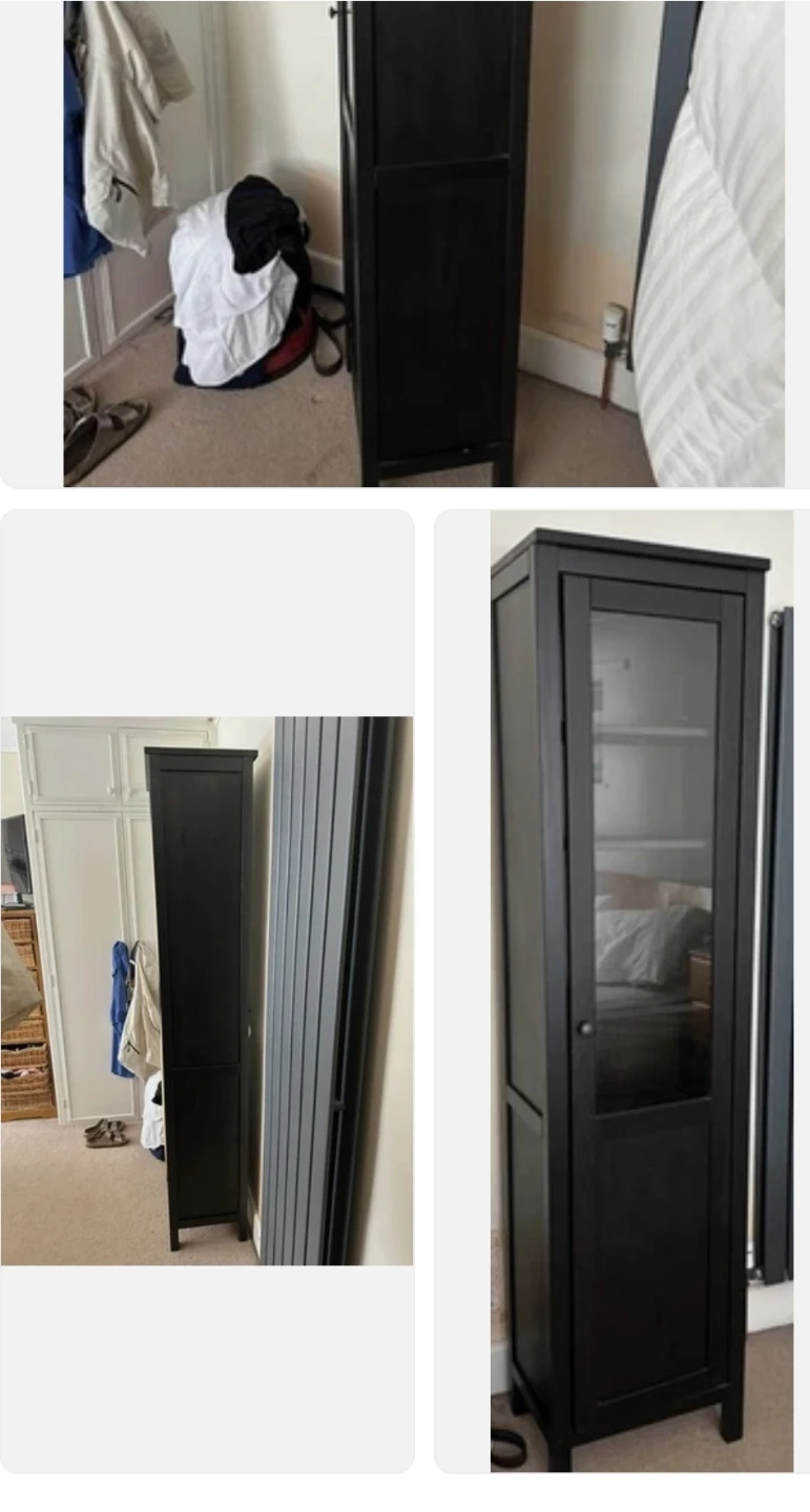 Black Glass Door Cabinet - photo 2