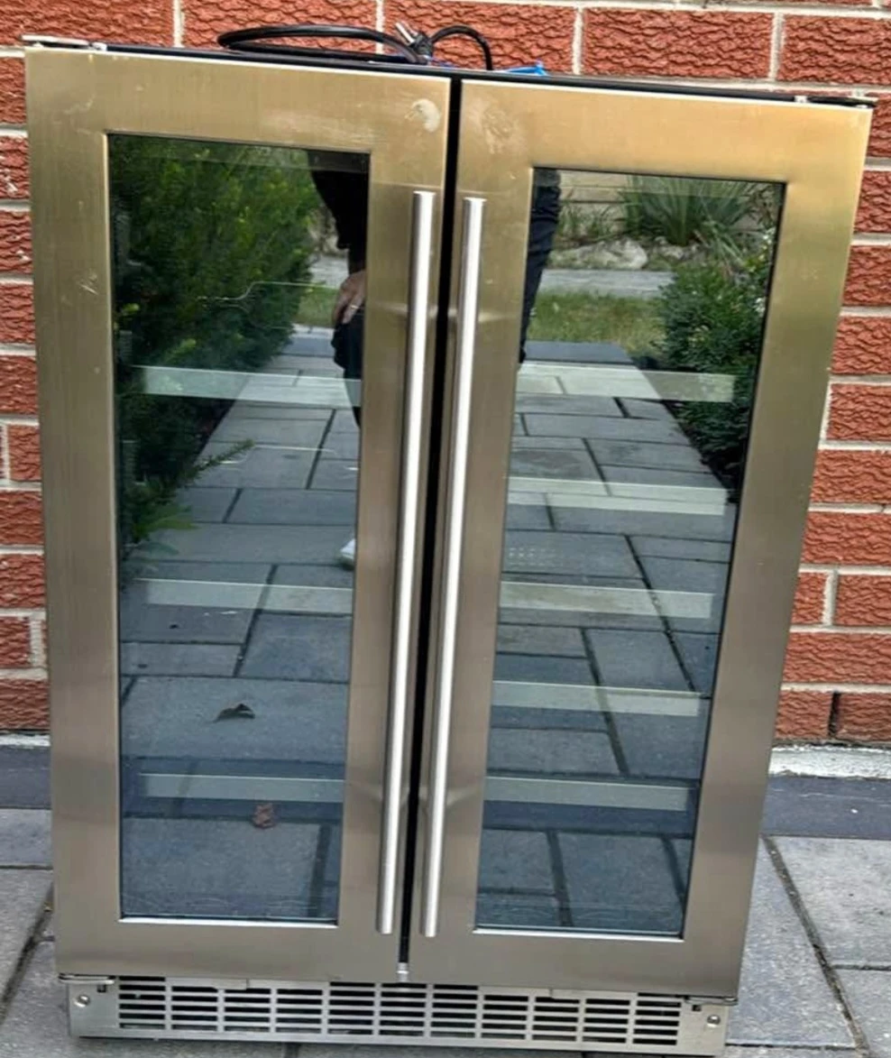Stainless Steel Dual-Zone Beverage Fridge