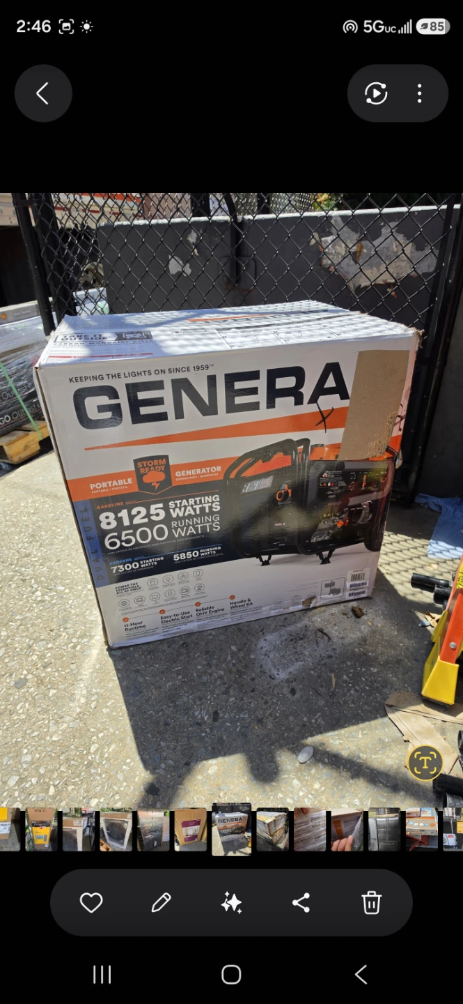 Generac 6500 Watt Dual Fuel Portable Generator