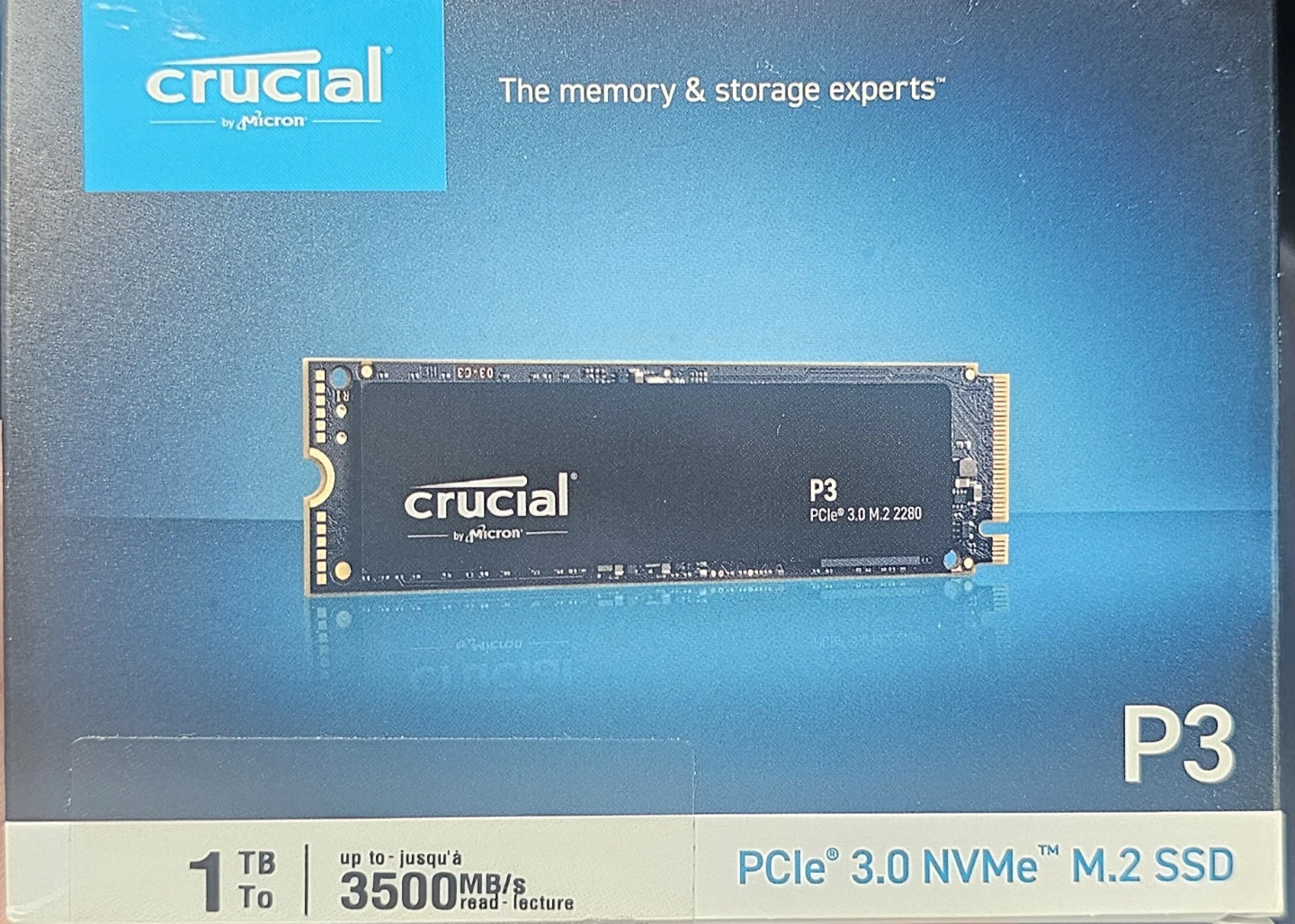 1TB ssd Crucial PCIe 3.0 NVMe M.2 SSD
