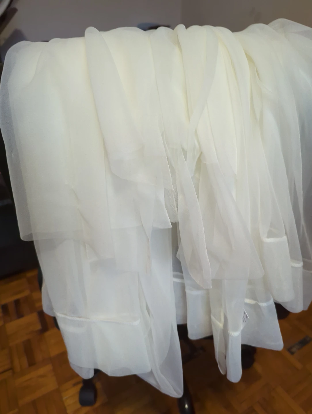 Brand New!! White Sheer Polyester Backdrop Curtains - photo 5
