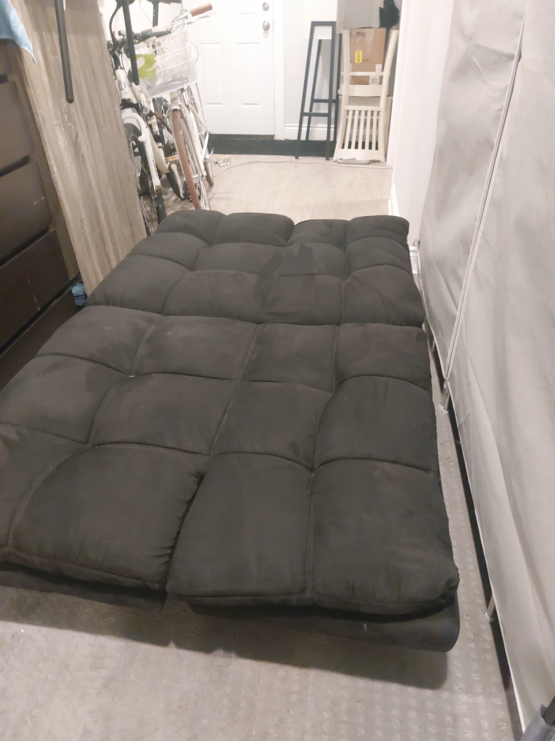 Dark Gray Futon Sofa Bed - photo 5