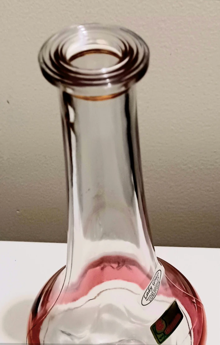 Vtg Cranberry Italian Lubiana Decanter - photo 3