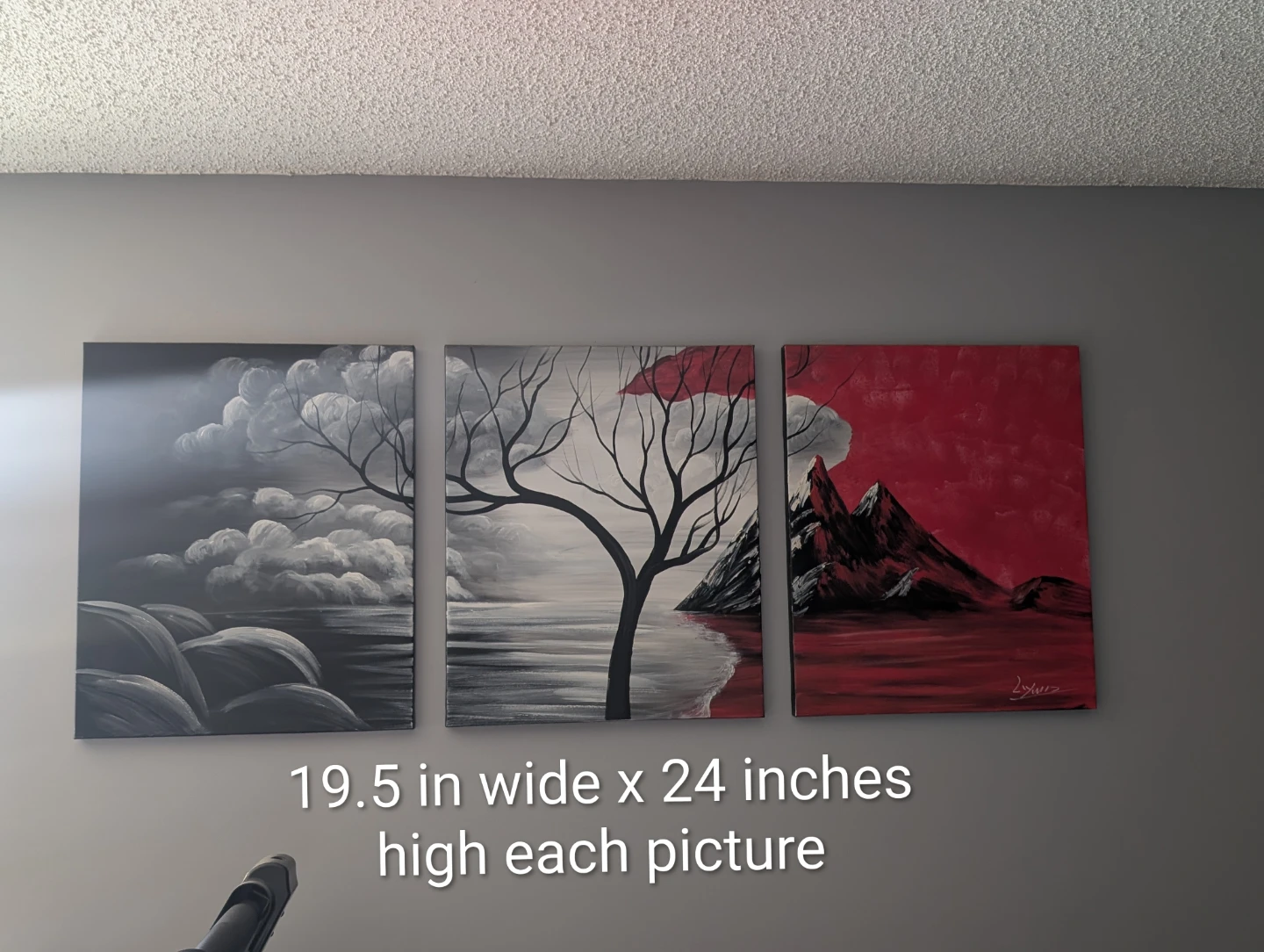 Triptych Wall Art - Tree and Mountains