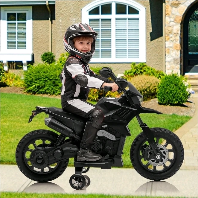 Black Kids Ride-On Motorcycle