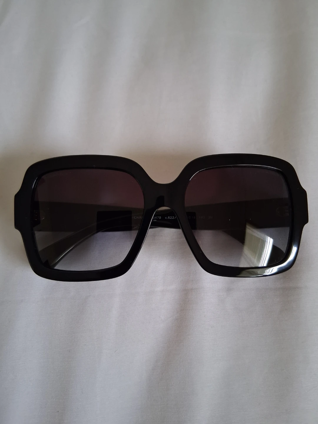 New Authentic Chanel Black Oversized Square Sunglasses - photo 3