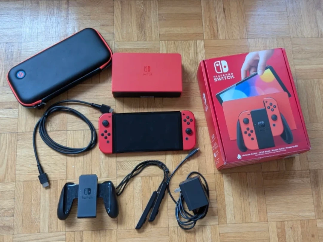 OLED Nintendo Switch Mario Edition BUNDLE