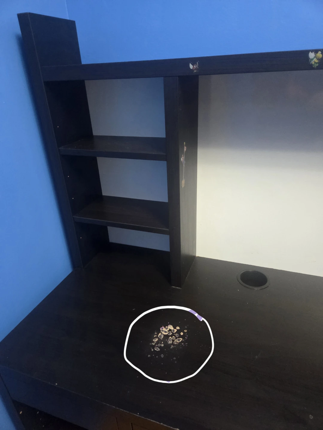 Black Computer Desk with Hutch Shelves and Magnetic white board - photo 4