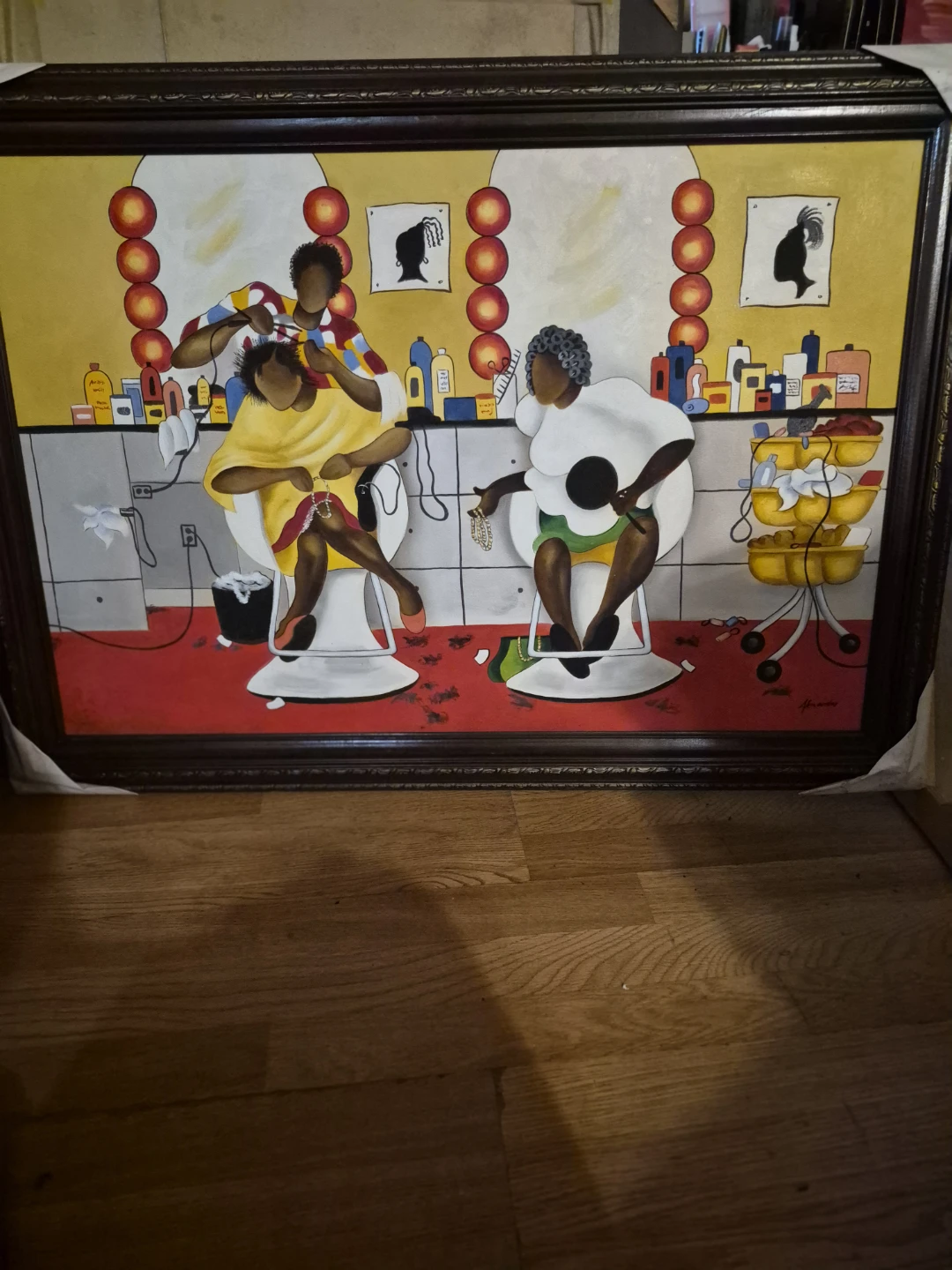 Framed Art Print - "Salon Scene"