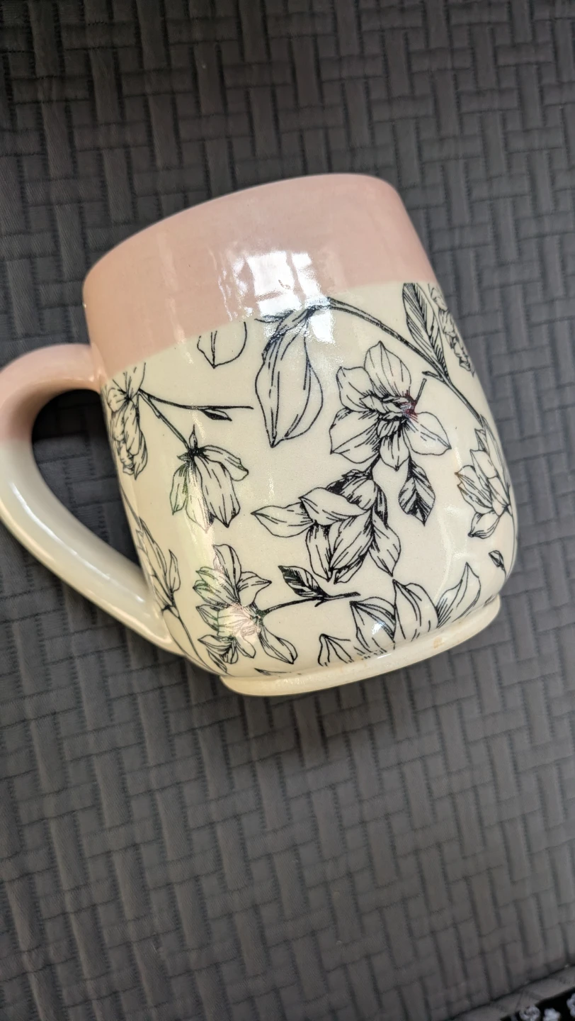 Floral Ceramic Mug - Pink and White Lindsay Dyck - photo 2