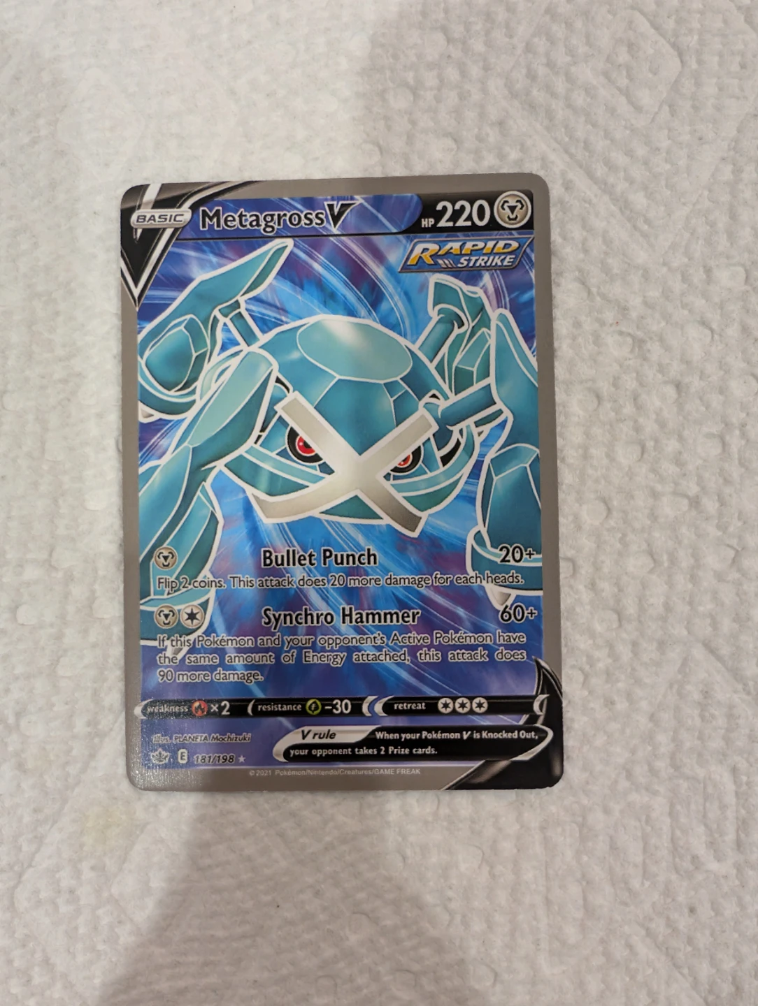 Pokemon Metagross V ( Full Art ) Chilling Reign Trading Card - photo 4