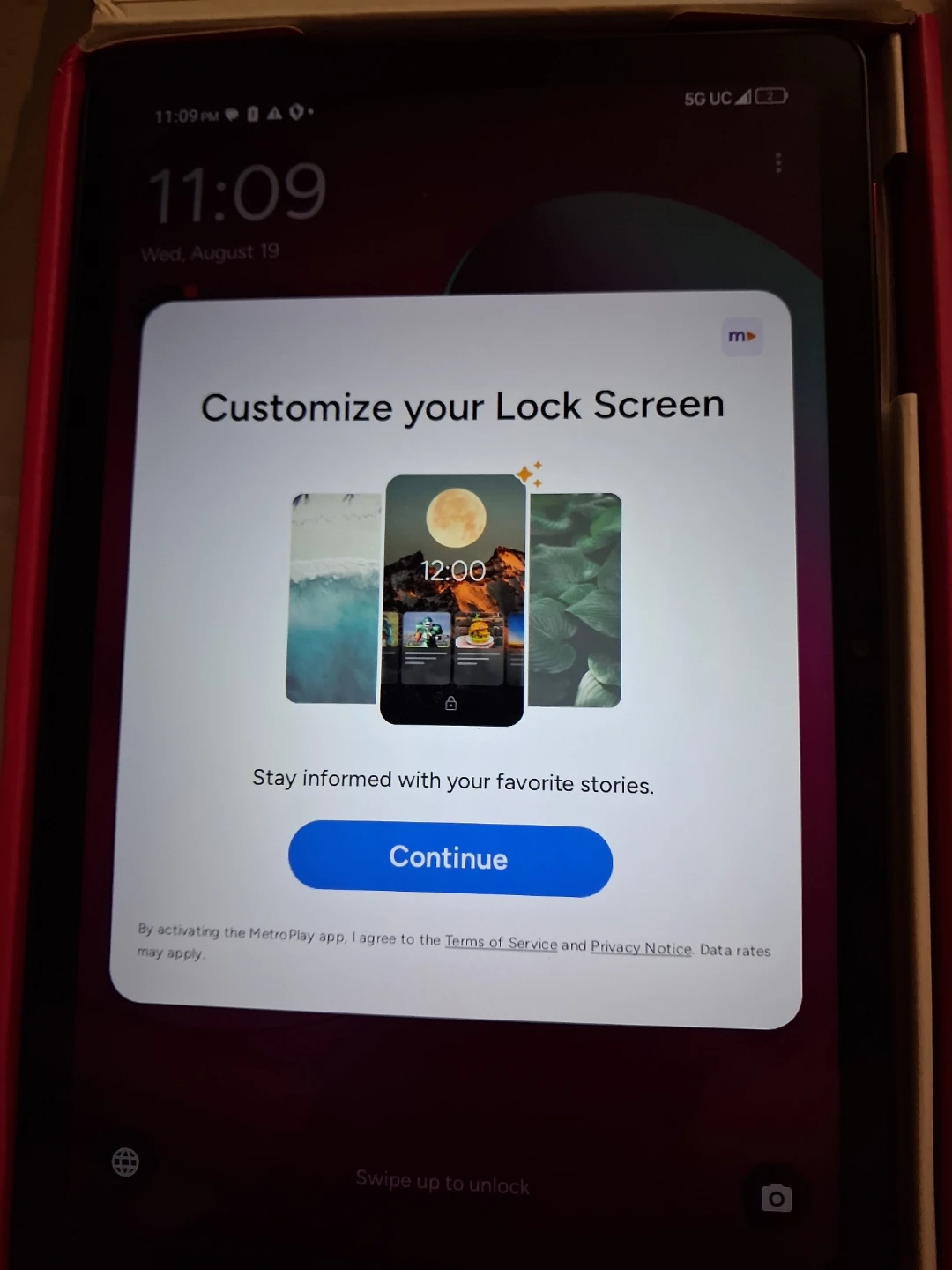 Metro Play App Lock Screen Customization