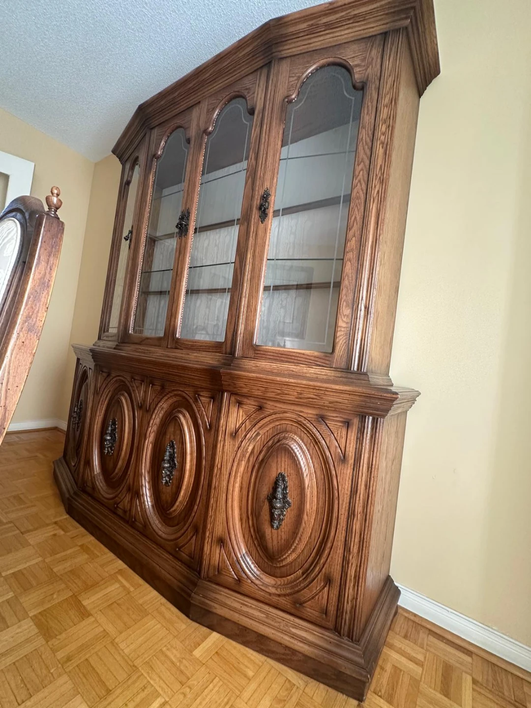 Wooden Dining Set with Hutch and 6 Chairs - photo 5