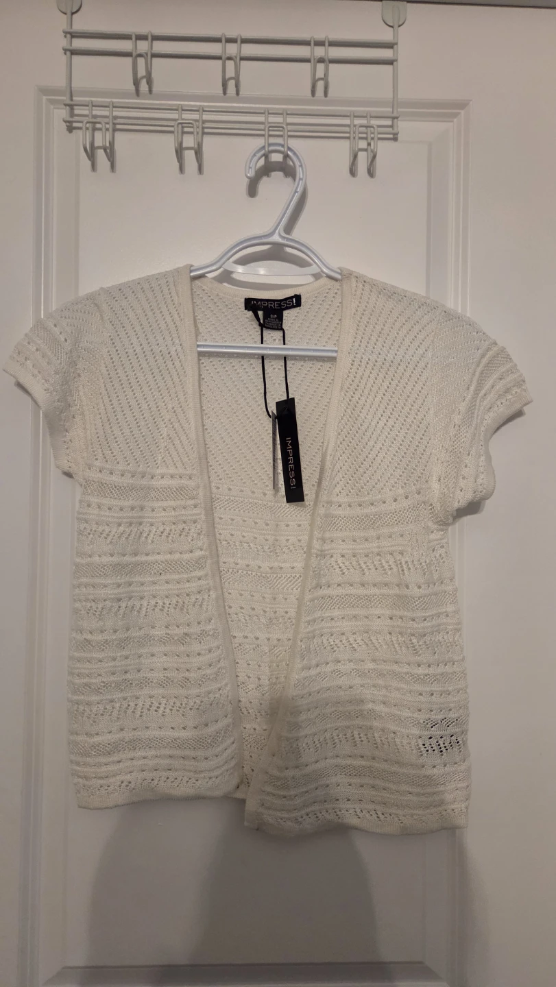 White Knit Cardigan - Size S/P